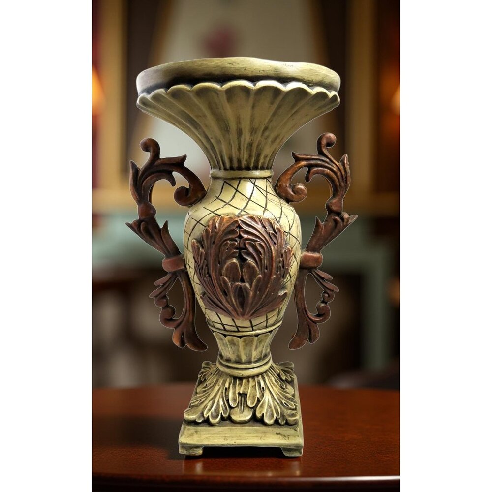 vintage 1980's resin Empire/Greek Style vase/plant Stand